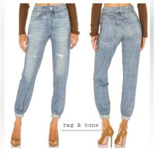 rag & bone Miramar Faux Denim Cotton Joggers Pants - Size XL